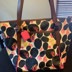 Fossil tote in cactus print